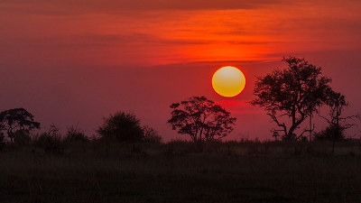 [Translate to Dutch:] Sonnenuntergang Namibia