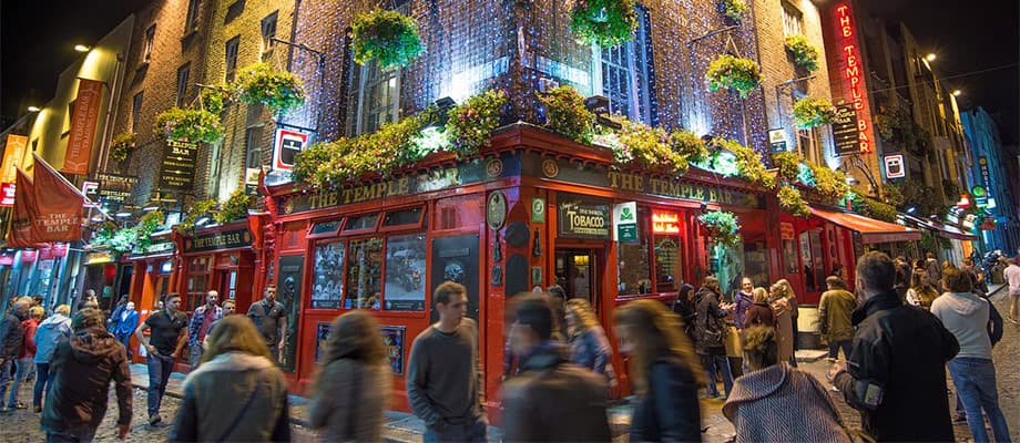 Das Temple Bar Viertel in Dublin