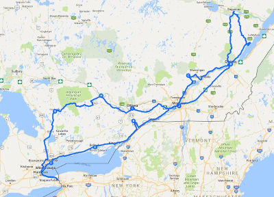 Von Montreal zu den Niagara Fällen