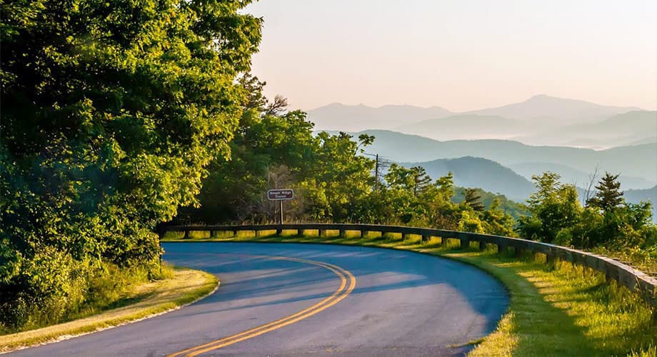 Der Blue Ridge Parkway in den Great Smoky Mountains