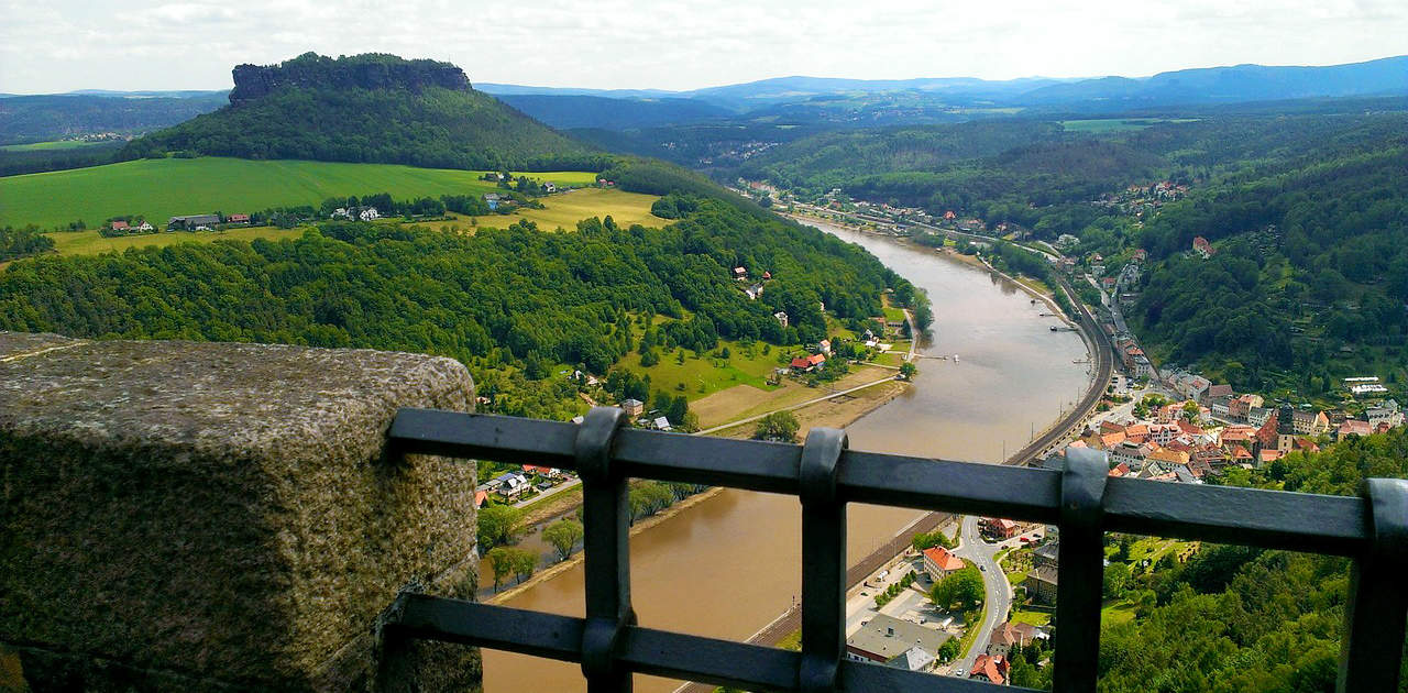 Blick vom Königstein auf den Lilienstein