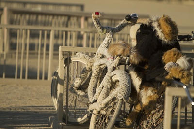 Fahrrad auf dem Burning Man Gelände