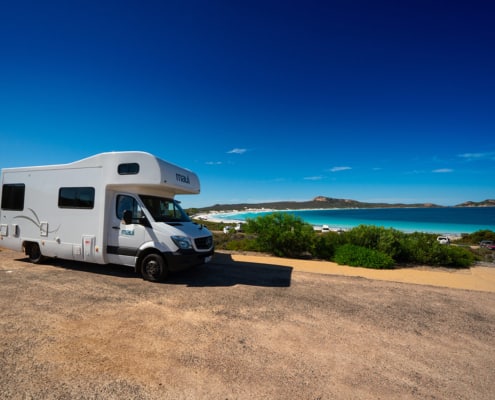 Camper am Strand