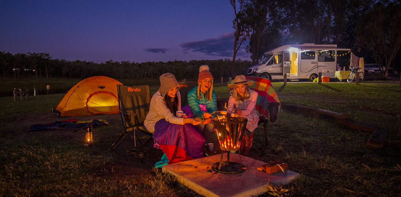 Feuerkorb am Campingplatz