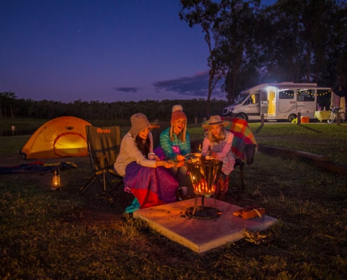 Feuerkorb am Campingplatz