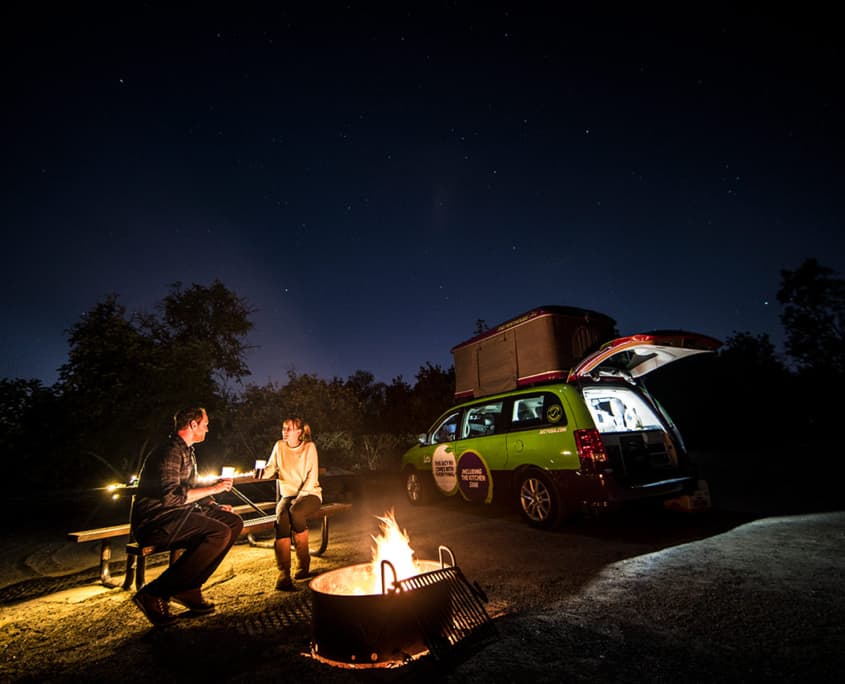 Lagerfeuer am Stellplatz