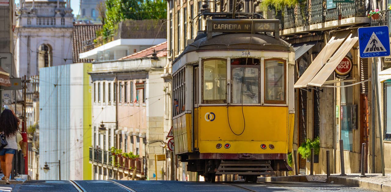 Die Straßenbahn von Lissabon