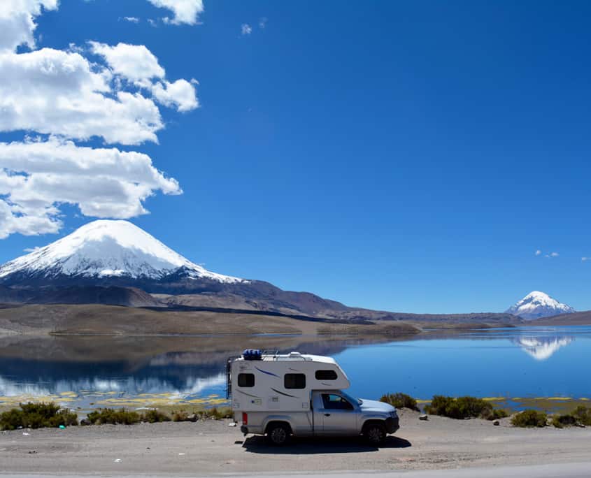 Mit dem Camper im Nationalpark Lauca