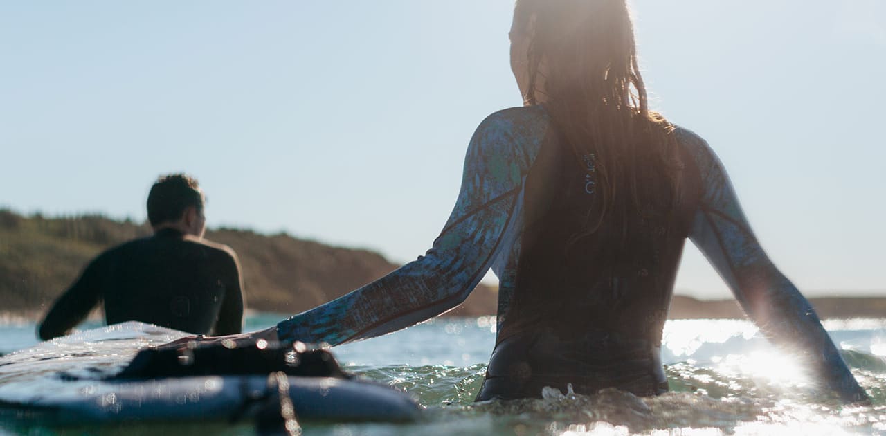 Surfer im Wasser