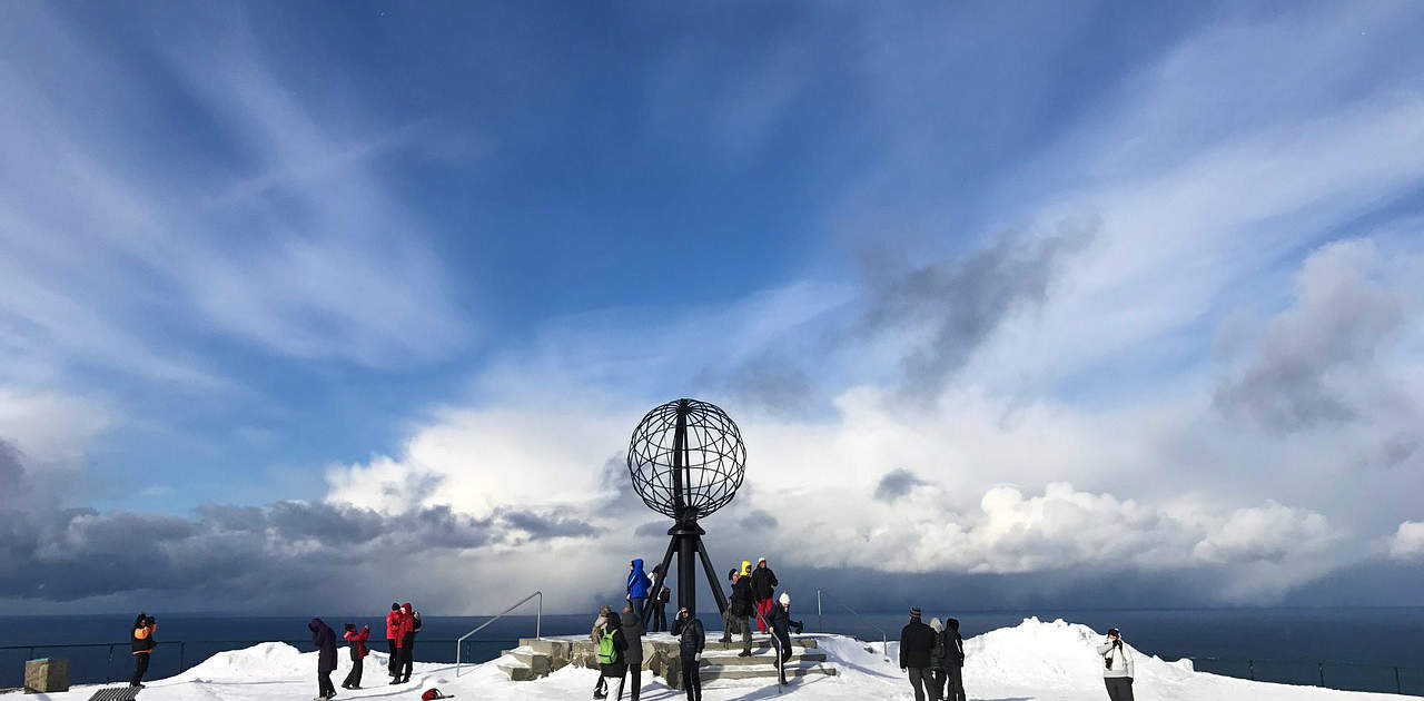 Weltkugel am Nordkap