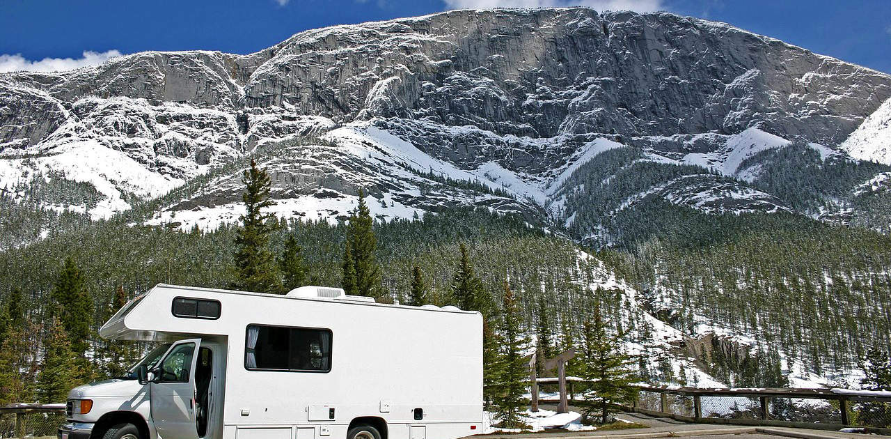 Wohnmobil im Winter in Kanada