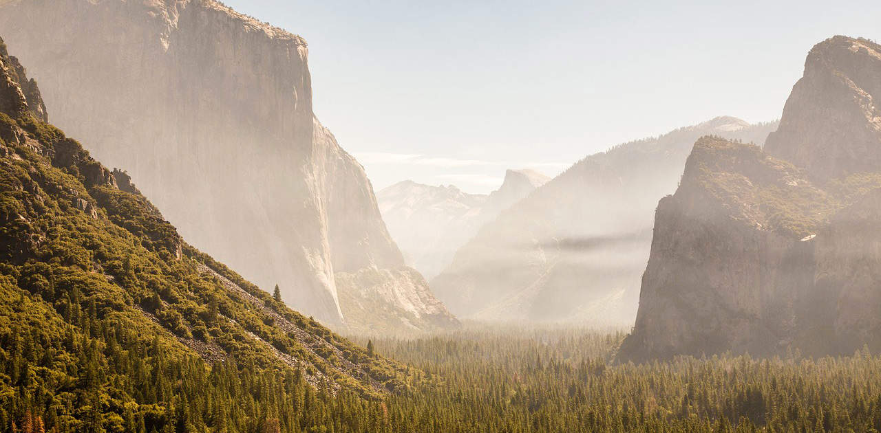 Blick in das Yosemite Valley in kalifornien