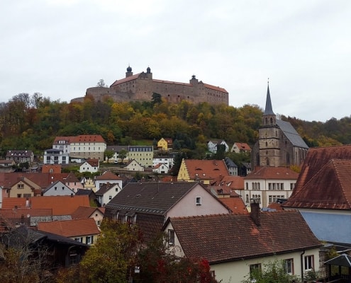 Blick auf die Plassenburg von Kulmbach
