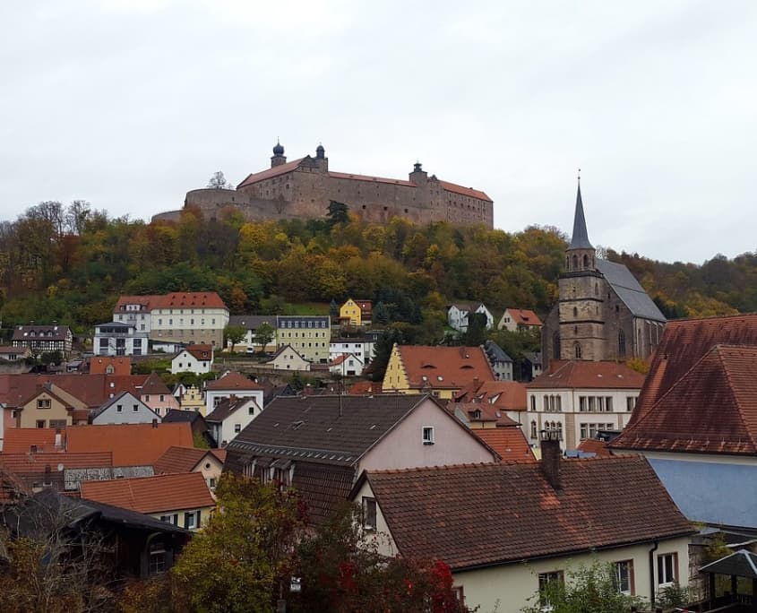 Blick auf die Plassenburg von Kulmbach