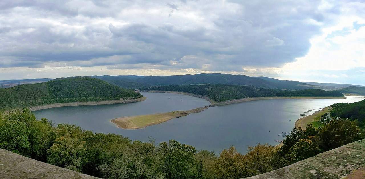 Edersee Panorama vom Schloss Waldeck