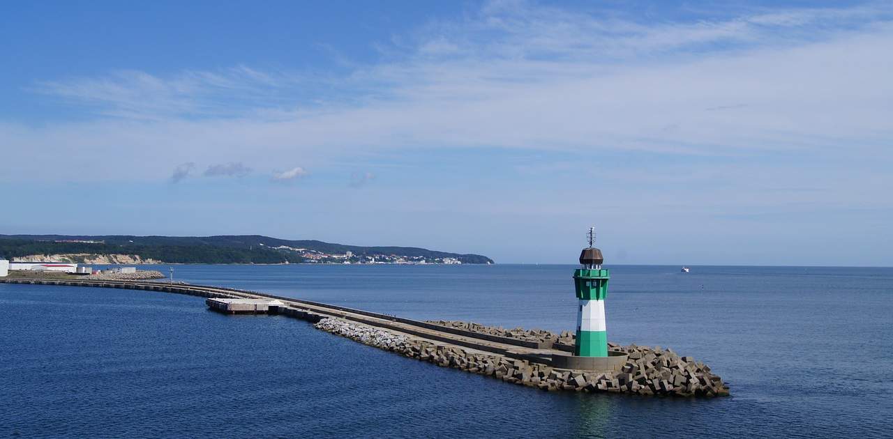 Blauer Leuchtturm in Sassnitz