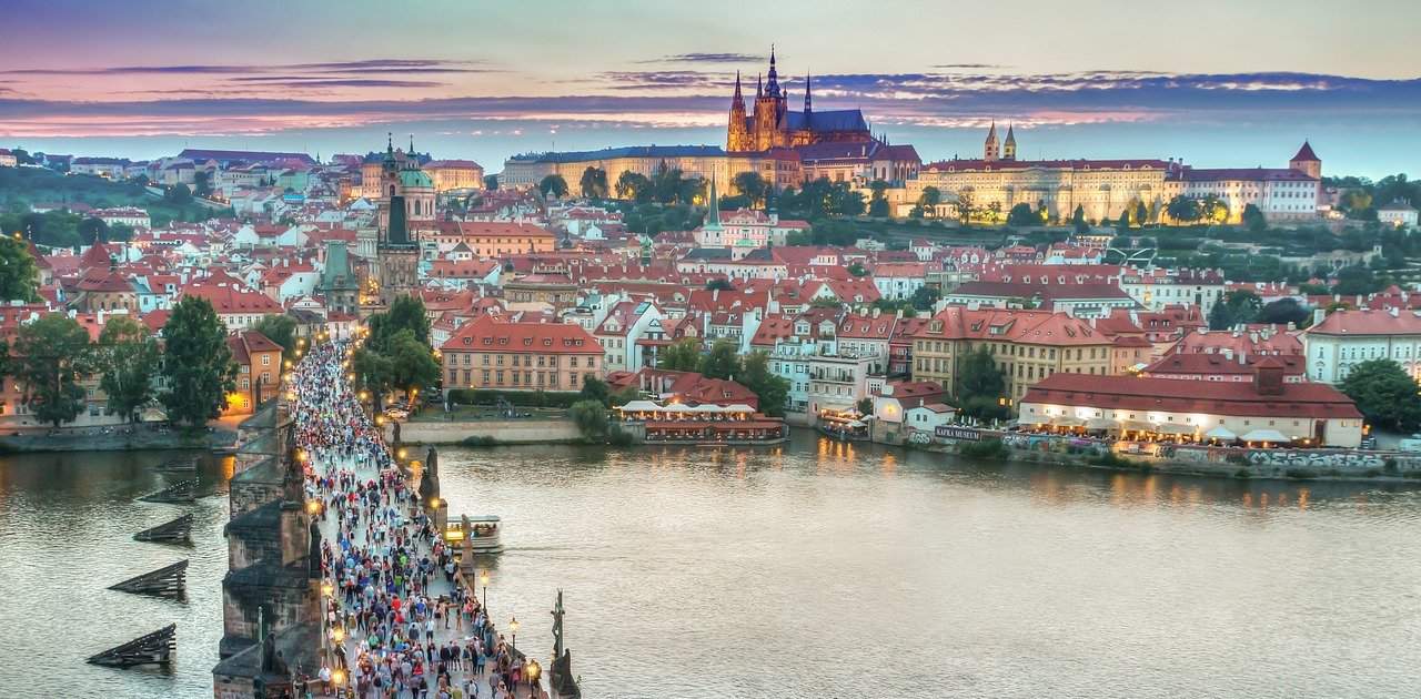 Prag bei Sonnenuntergang