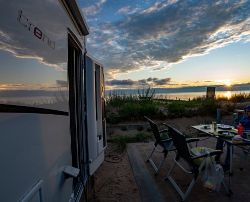 Camping direkt am Meer