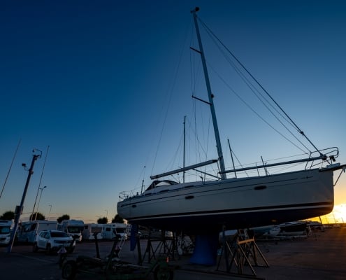 Stellplatz im Pirita-Hafen