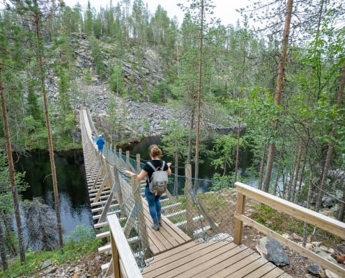 Hängebrücke im Hossa-Nationalpark