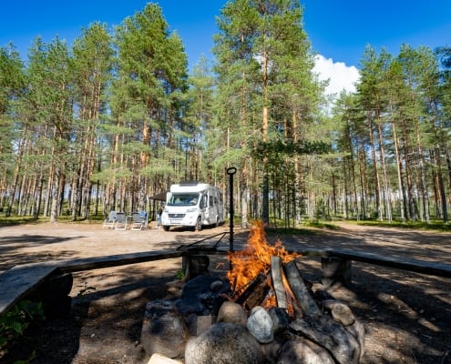 Lagerfeuer am Stellplatz