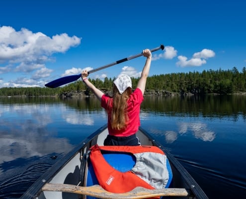 Kayak fahren auf dem See