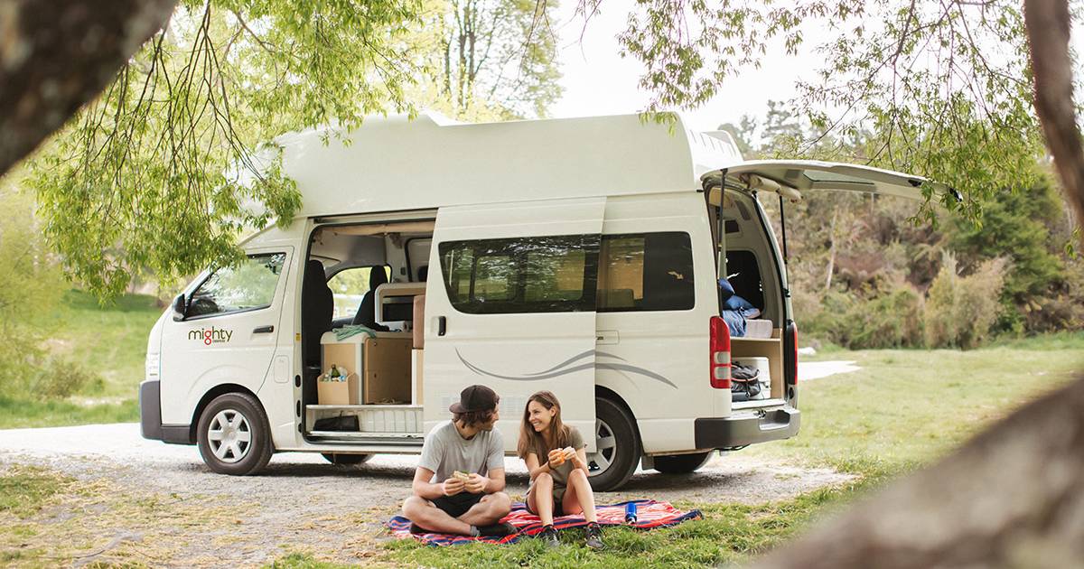 Camper in der Natur