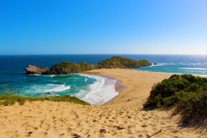 Traumhafte Aussichten auf Robberg Island