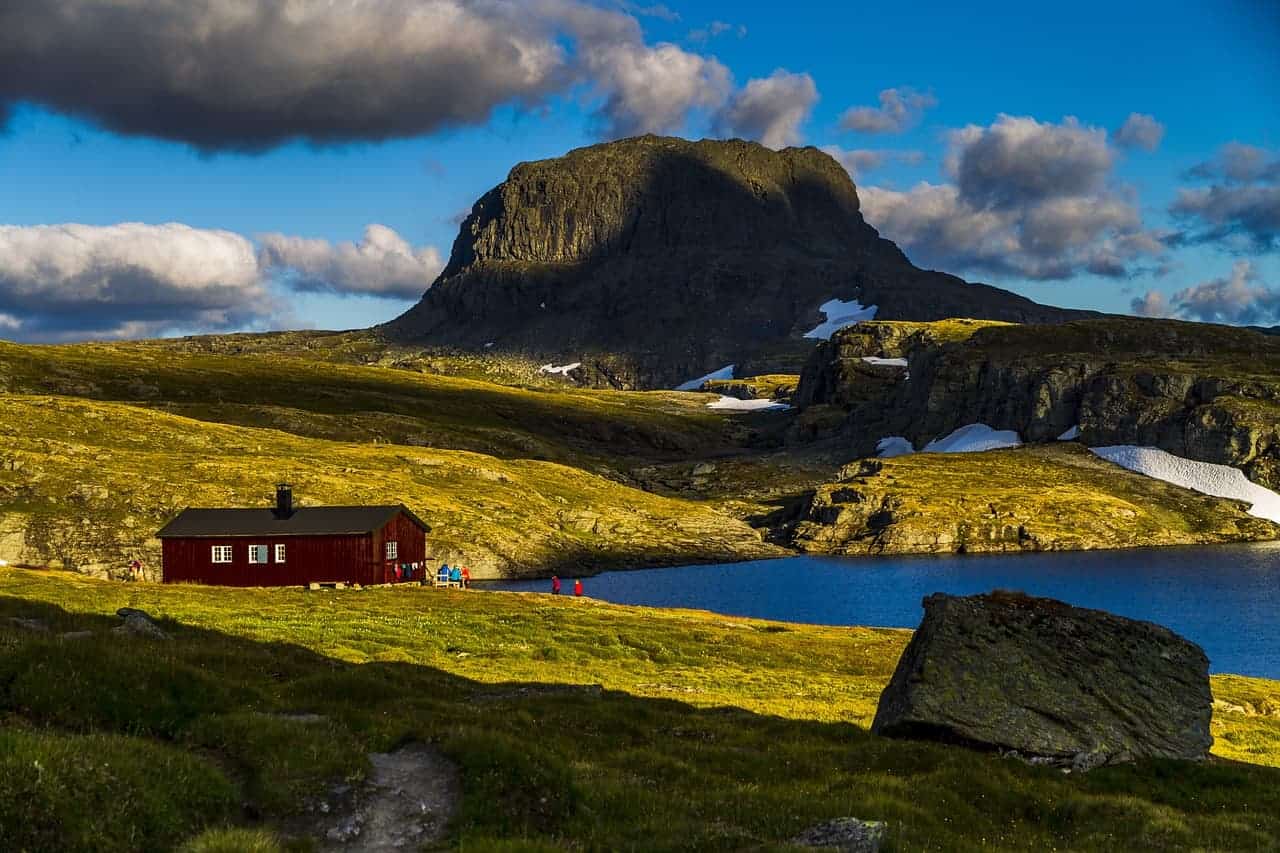 Hütte im Hardangervidda Nationalpark