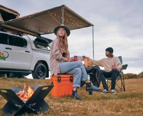 Lagerfeuer am Camper