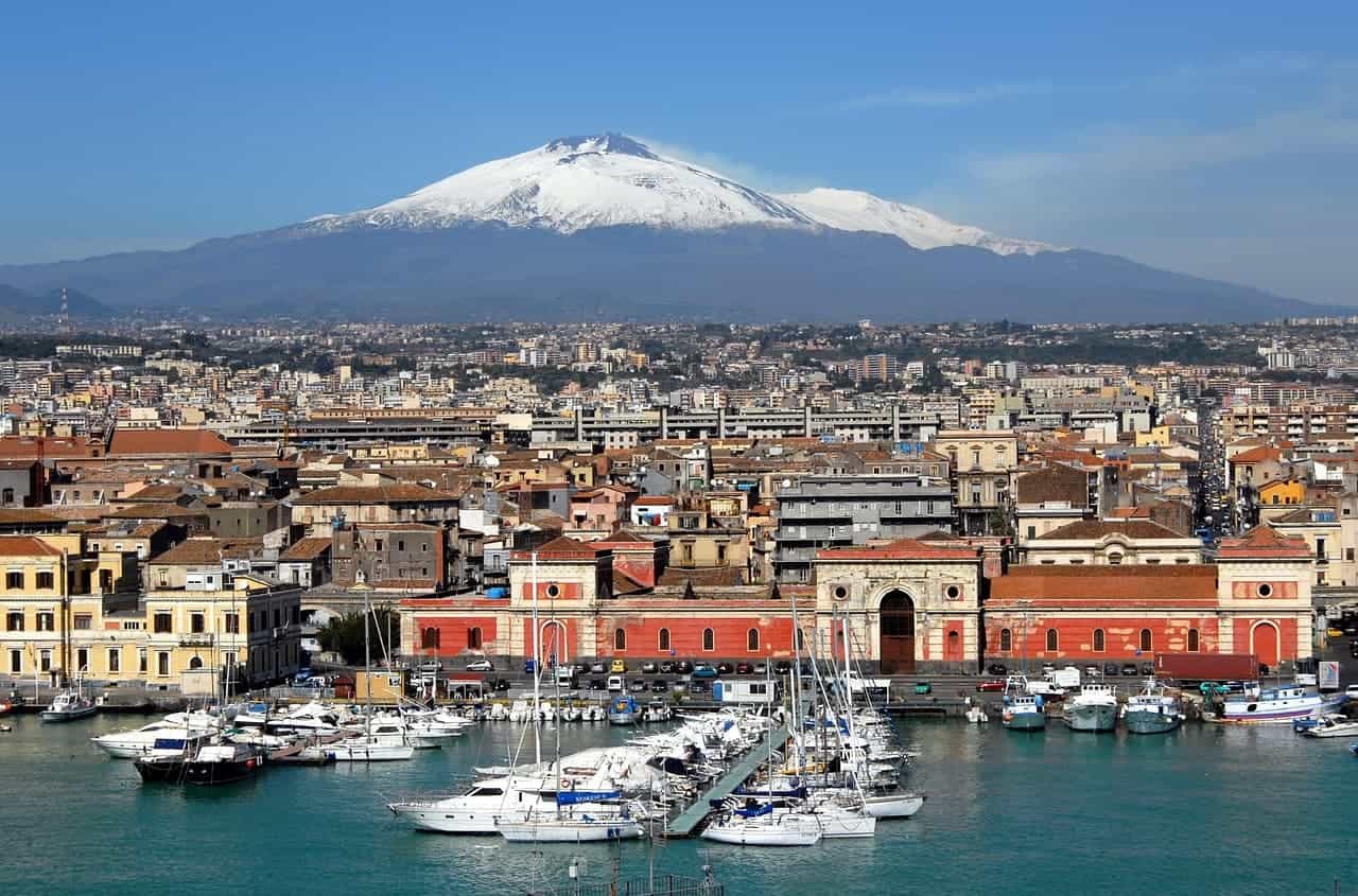 Blick auf Catania und den Ätna