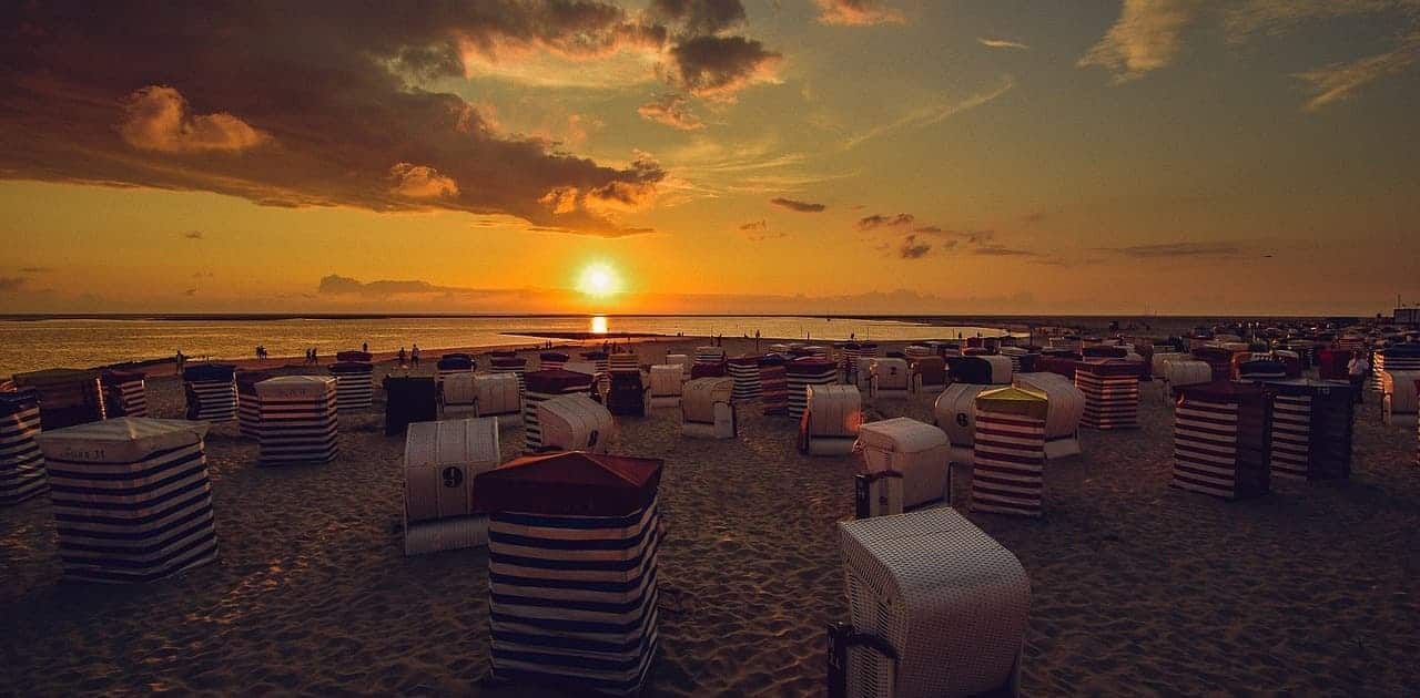 Sonnenuntergang auf Borkum