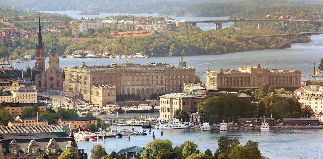 Blick auf die Insel Gamla in Stockholm