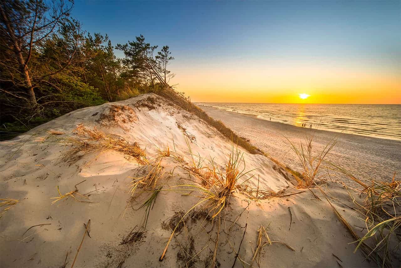 Sonnenuntergang in Łeba